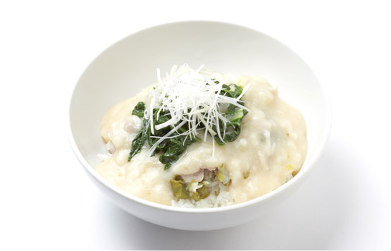 豚肉と芯取菜のぶっかけとろろごはん