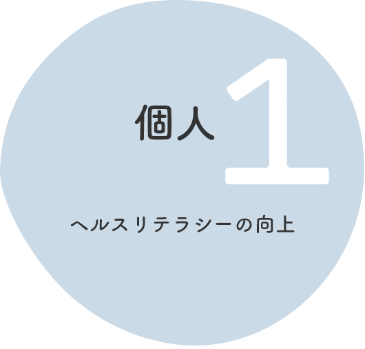 1 個人 ヘルスリテラシーの向上