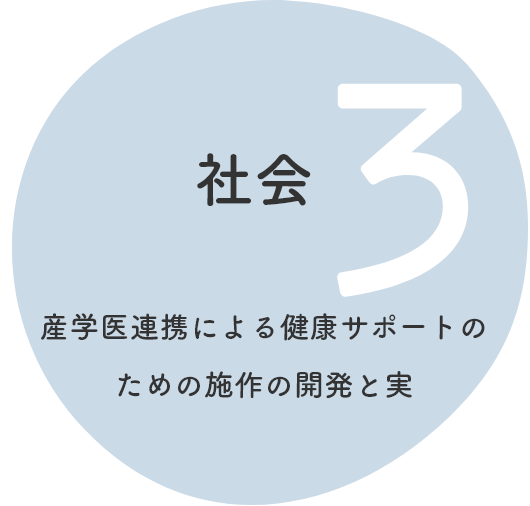 3 社会 産学医連携による健康サポートの ための施作の開発と実